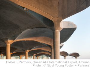 Norman Foster, Centre Pompidou, Queen Alia International Airport, Amman, Jordania